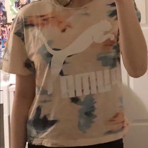 Tie dye Puma shirt in size M